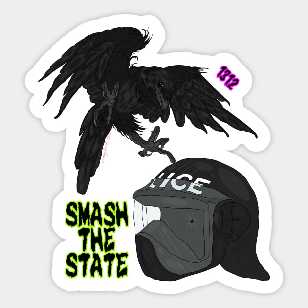 Smash the State Sticker by t s u y a m e k i